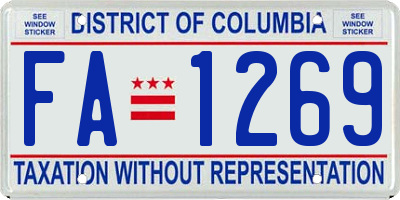 DC license plate FA1269