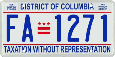 DC license plate FA1271