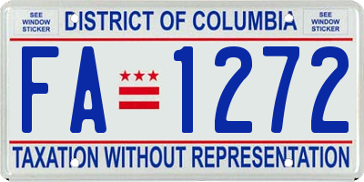 DC license plate FA1272