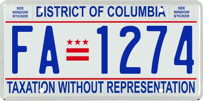 DC license plate FA1274