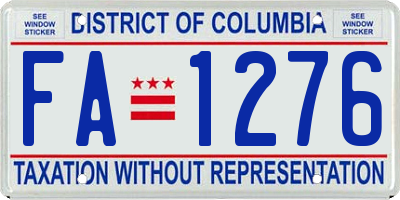 DC license plate FA1276