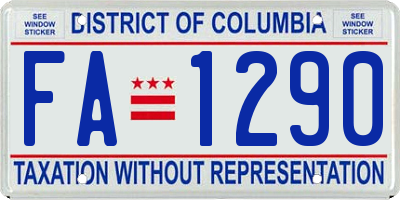 DC license plate FA1290