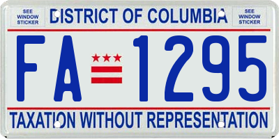 DC license plate FA1295