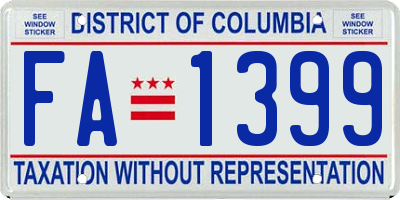 DC license plate FA1399