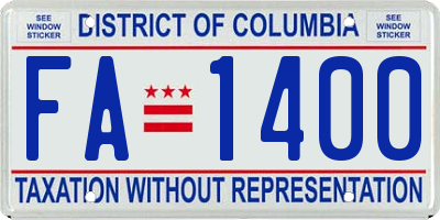 DC license plate FA1400