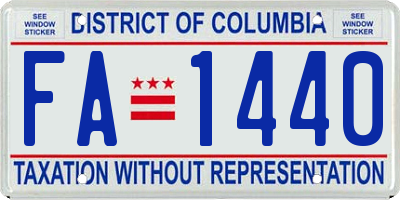 DC license plate FA1440