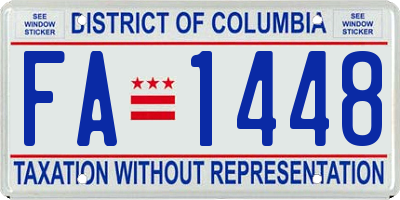 DC license plate FA1448