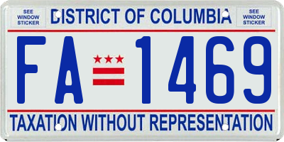 DC license plate FA1469