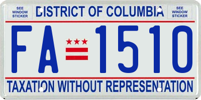 DC license plate FA1510