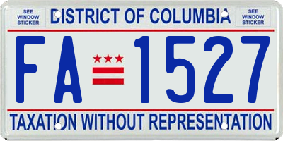 DC license plate FA1527