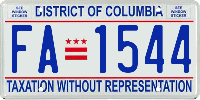 DC license plate FA1544