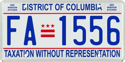 DC license plate FA1556