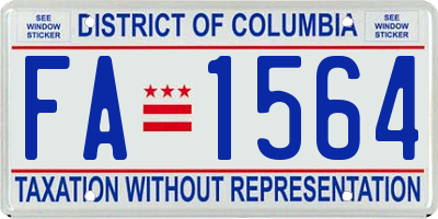 DC license plate FA1564