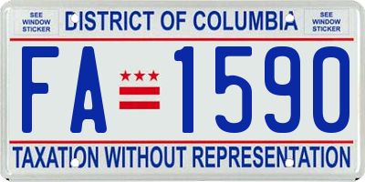 DC license plate FA1590