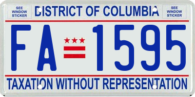 DC license plate FA1595