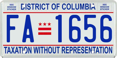 DC license plate FA1656