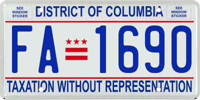 DC license plate FA1690