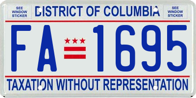 DC license plate FA1695