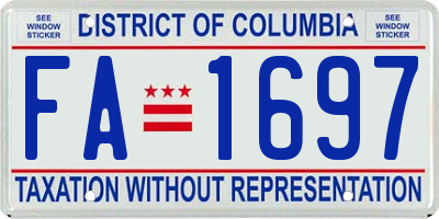 DC license plate FA1697