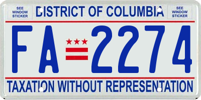 DC license plate FA2274