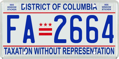 DC license plate FA2664