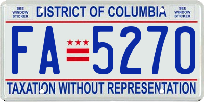 DC license plate FA5270