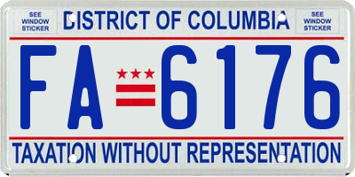 DC license plate FA6176