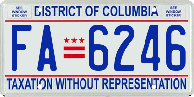 DC license plate FA6246