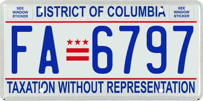 DC license plate FA6797