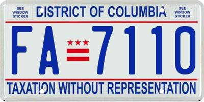 DC license plate FA7110