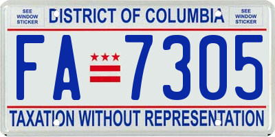 DC license plate FA7305