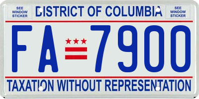 DC license plate FA7900