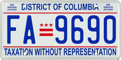 DC license plate FA9690