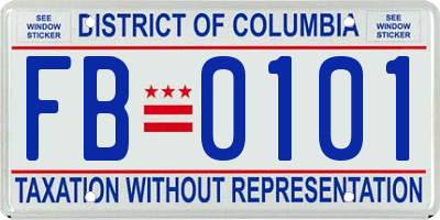 DC license plate FB0101