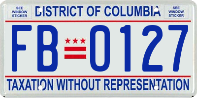 DC license plate FB0127