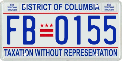 DC license plate FB0155