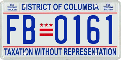 DC license plate FB0161