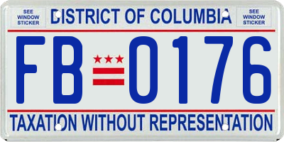 DC license plate FB0176