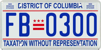 DC license plate FB0300