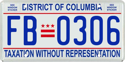 DC license plate FB0306