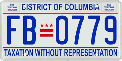 DC license plate FB0779