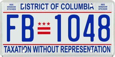 DC license plate FB1048