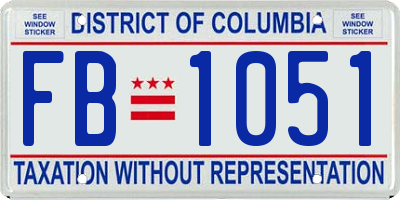 DC license plate FB1051