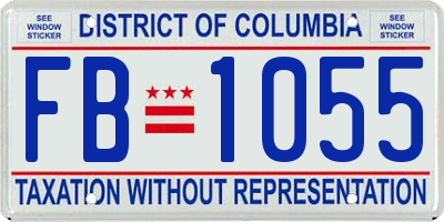 DC license plate FB1055