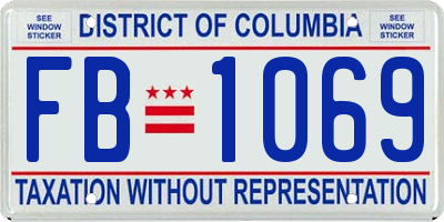 DC license plate FB1069