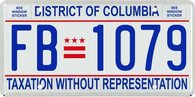 DC license plate FB1079