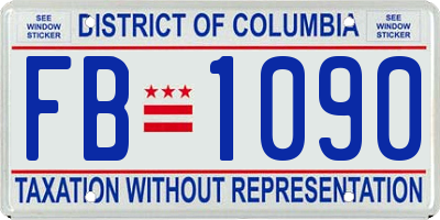 DC license plate FB1090