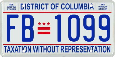 DC license plate FB1099