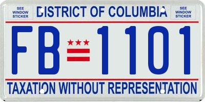 DC license plate FB1101