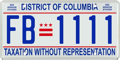 DC license plate FB1111